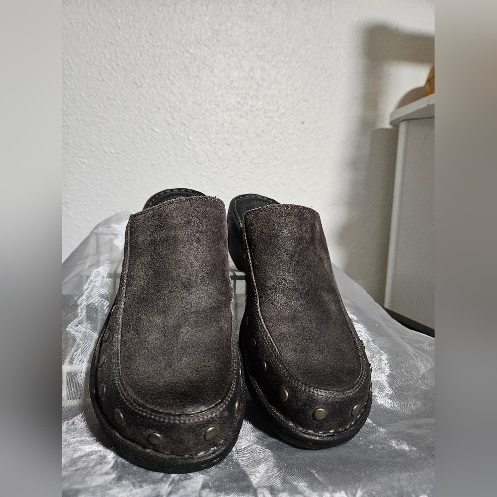 Born Espresso Leather Women's Clogs